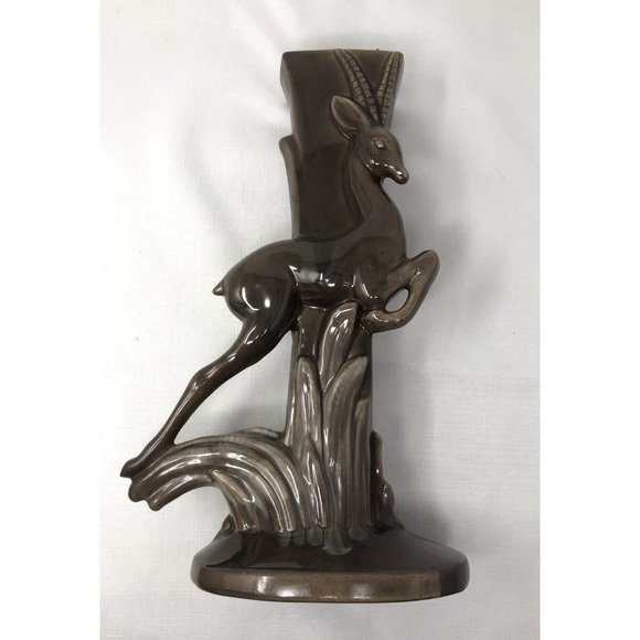 Royal Haeger Gazelle Vase Art Pottery Mid Century Decor Drip Glaze 14.25" - Picture 12 of 13